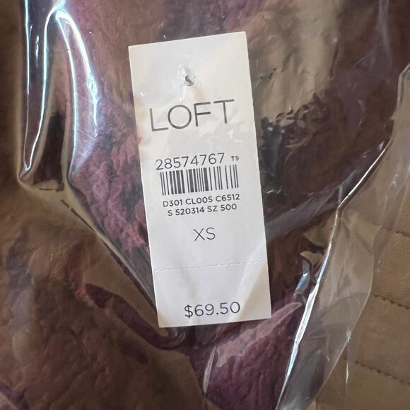 NWT LOFT Burgundy/Wine Fleece Cowl Neck Soft Knit Top - Picture 8 of 9